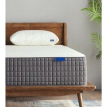 Provence Literie - Matelas madison a Ressorts Ensaches + 4 cm Memoire de Forme 80 Kg/m3 + Alese 70x190 Hauteur +/- 25,50 cm - Accueil Ferme - Soutien