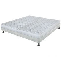 Ebac Literie - Matelas Melissa + sommier tapissier Omega - 2x80x190 - Mousse - Hauteur 13 cm