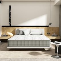 Dewinner – Matelas Mémoire 90 X 190 Cm – Épaisseur 25 Cm – Soutien Orthopédique Moyen-dur – 7 Zones De Confort – Anti-acariens – Mousse Polyuréthane