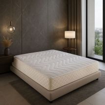 Nuits D'or - Matelas contact Mémoire de Forme 60 Kg/m3 + Alèse 120x190 x 20 cm Très Ferme - 5 Zones de Confort - Noyau Aertech+ 35 Kg/m3 hr Haute
