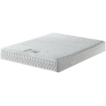 Matelas memoryplus a Ressorts Ensaches + 3,5 cm contact latex à 70 % en 70 Kg/m3 + Alese 140x190 Hauteur +/- 22,5 cm - Accueil Moelleux - Soutien