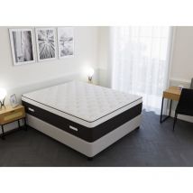 Deco In Paris - pillow - Matelas hybride mémoire de forme 140 x 190 cm épaisseur 37 cm - pillow