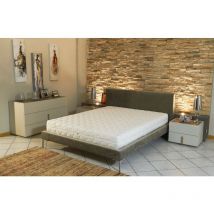 Literie Julien - Matelas Mémoire de Forme 140x200 x 20 cm Ferme + Oreiller Visco - Spécial Sommier Electrique - Déhoussable Housse Lavable - 7 Zones