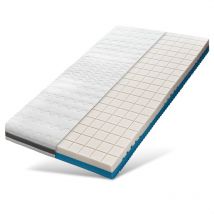Sleepneo - Matelas Mousse 90x200 Hauteur 18cm Mi-ferme, Housse Enrichie à L'aloe Vera