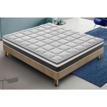 Ilovesleep - Matelas 150x190 mousse à mémoire de forme - haute densité – réversible – epaisseur 20 cm