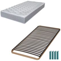 Ebac Literie - Matelas mousse + Sommier métal C224 90x200 Madere - Hauteur 24 cm - Soutien ferme