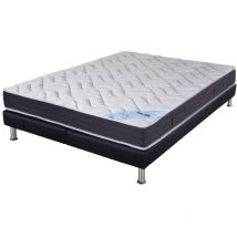 Ebac Literie - Matelas mousse + Sommier SR9 Deco 160x200 Melior - h. 20 cm - Soutien ferme