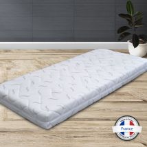 Matelas Multivague 80x200x18 cm – Mousse déhoussable – Densité 24 kg/m3 – Literie – CALINUIT