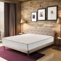 Provence Literie - Matelas 120x190 x 22 cm + Oreiller Mémoire - Très Ferme - Face Hiver Laine - ame rembourrage 100 % polesther - âme 100 %