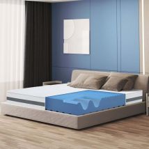 The White Stone - Matelas orthopédique 90 x 195 en mousse antibactérienne Hauteur 20 cm Revêtement 3D Air en fibre hypoallergénique et anti-acariens