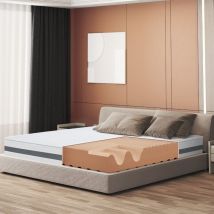 Matelas orthopédique 85 x 185 en mousse antibactérienne Hauteur 25 cm Revêtement 3D Air en fibre hypoallergénique et anti-acariens