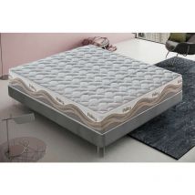 Materassiedoghe - Matelas 180x200 'Pale' en mousse à mémoire de forme et micro-ressorts en tissu thermosensible à 9 zones