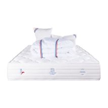 Matelas Patriote Mousse, 27cm, mousse haute densité , Indépendance du Couchage, Soutien ferme + Oreiller + Couette, 160x200cm