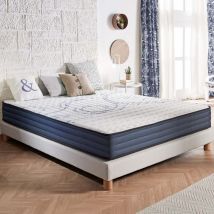 Matelas Dream Komfort 90x190 cm - Technologie Blue Latex et mousse hr à mémoire de forme - Réversible - 7 zones - Équilibré