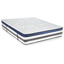 Maison Aubertin - Matelas Quintessence Mousse Haute densité Accueil Mémoire de forme Cocooning - 30cm - 160 x 200 cm