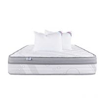 Matelas Relaxation, 26cm, Ressorts Ensachés, Mousse Haute Densité, ergonomique, Soutien ferme + Oreiller, 160x200cm