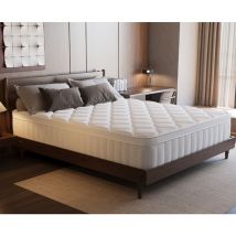 Matelas Ressorts, 7 Zones Conception,Epaisseur 25cm-Matelas avec Drap-housse, Mousse à Mémoire-Matelas 140x200