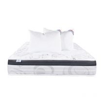 Blumie - Matelas Sleeplux, 26cm, latex, ergonomique, face été/hiver, haute densité + Oreiller, 140x200cm