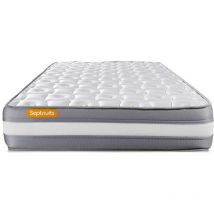 Septnuits - Ensemble matelas sommier Memo plus 90 x 190 cm - Couleur : Gris