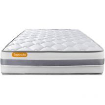 Septnuits - Ensemble matelas sommier Memo spring 90 x 200 cm - Couleur : Gris