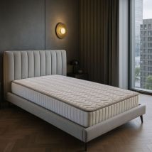 Lot de 2 Matelas + 2 Sommiers s 90x190 x 22 cm - Tres Ferme - Face Hiver Laine - ame rembourrage 100 % polesther - âme 100 % polyuréthane poli lattex