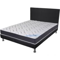 Ebac Literie - Matelas + Sommier + Tete SR9 Deco 140x190 Melior - h. 20 cm - Soutien ferme