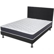 Ebac Literie - Matelas + Sommier + Tete SR9 Deco 140x190 Record - h. 20 cm - Soutien ferme