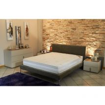 Matelas Supreme 80x190 x 22 cm - Ferme - Face Hiver contact 3,5 cm de Memoire de Forme 70 kg/m3 + Laine - ame rembourrage 100 % polesther - âme 100 %