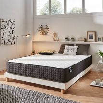 Naturalex - Matelas 160x200 cm - Titanium - Matelas Ressorts Ensachés Hybrid, Mousse mémoire hr, Blue Latex, Équilibré, Réversible, Très épais 30 cm