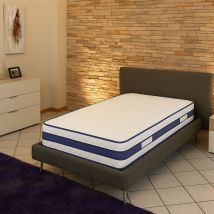 Lot de 2 Matelas Très Epais 28,5 cm + 2 Alèses 70x190 Ferme + 2 Oreillers Visco - 7 Zones de Confort - ame rembourrage 100 % polesther - âme 100 %