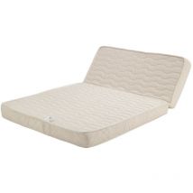 Provence Literie - Matelas Très Ferme Pour tous bz 140x200 x 15 cm avec Mémoire de Forme sur Face Hiver - Déhoussable Housse Lavable - Découpe Assise
