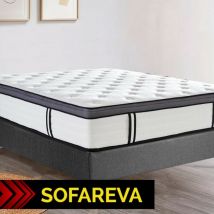 Sofareva - Matelas Venise multi-technologies 90x190cm Epaisseur 32 cm Mousse Memoire de forme Latex respirant Ressorts ensaches 7 zones Sommier et