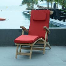 Teck'attitude - Matelas Rouge pour Chaise longue