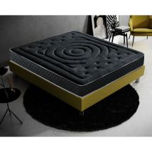 Ilovesleep - Matelas en mousse à mémoire de forme - BlackMoon - 21 cm de haut - revêtement en graphène 90x200