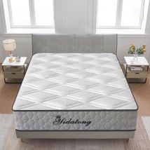 Yidatong - Matelas 90x190 cm - Ressorts Ensachés - Mémoire de Forme - Confort Ferme - 7 Zones Ergonomique