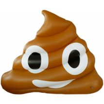 Materassino Gonfiabile 160x130 Cm In Pvc A Forma Di Emoji Ranieri Face Cacca Marrone
