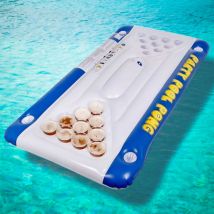 GIOCO PONG DA PISCINA: Tappetino gonfiabile per birra pong con accessori da piscina