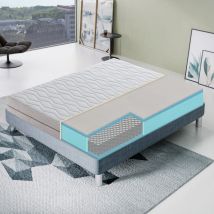 Materassiedoghe - Materasso 120x200 Molle Insacchettate e Memory Foam - Sfoderabile - Alto 23 cm - Ortopedico