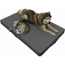 Bingopaw Materasso Cuscino per cane in Pelle 3D xxl Pieghevole Letto Ortopedico Taglia Grande Media Grigio 130x84x9cm