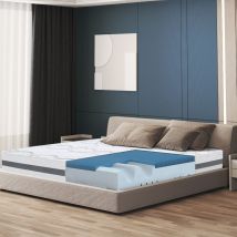 Materasso in Memory Foam 165 x 180 Altezza 22 cm Tessuto Anallergico e Traspirante Proprietà Ortopediche e Automodellanti