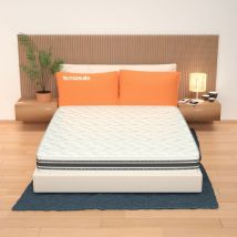 Miasuite - Materasso Matrimoniale 165x200 cm a Molle Bonnel e Memory, alto 26 cm - Box System, Traspirante Rubino