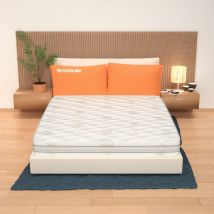 Miasuite - Materasso Matrimoniale 165x190, alto 18 cm, Multionda - Memory, Gel Relaxa, Sfoderabile, Rivestimento Aloe Vera Arcobaleno