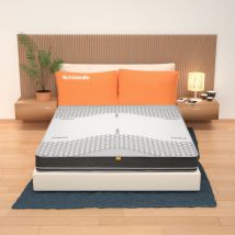 Miasuite - Materasso Molle Insacchettate e Memory Singolo 80x190, alto 25 cm - Rivestimento Carbon. Zefiro