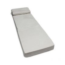 Materasso pieghevole - Fodera lavabile - 70 cm x 200 cm x 15 cm - Crema
