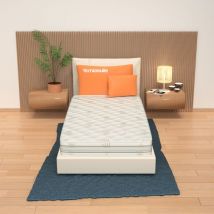 Miasuite - Materasso Singolo 90x200, Alto 24 cm - Waterfoam, Sfoderabile, Rivestimento in Aloe Vera Goemon