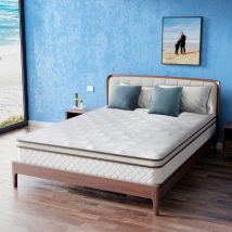 Wowttrelax - Materassi memory foam 140x200x24cm materasso misto a molle e memory gel foam, materasso reversibile
