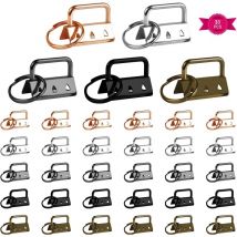 Matériel de Bracelet avec Porte-Clés, 30Pcs Matériel de Chaîne Key Fob, Pince Porte-Clés Bracelet Métal avec 1 Pince en Acier, Fermoir Bracelet pour