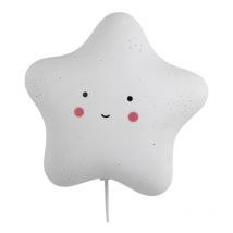 Mathias - Applique starry en céramique Blanc, compatible culot E14, 25W - apstarry