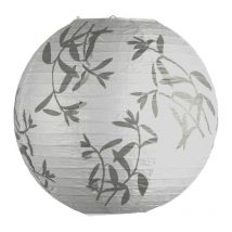 Mathias Luminaires - Mathias - Suspension boule papier rina feuillage Gris, 60W - bprina