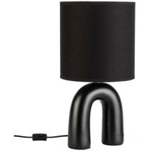 Mathias Luminaires - Mathias - Lampe à poser krispy en céramique Noir, compatible culot E14, 40W - lapkrispyn